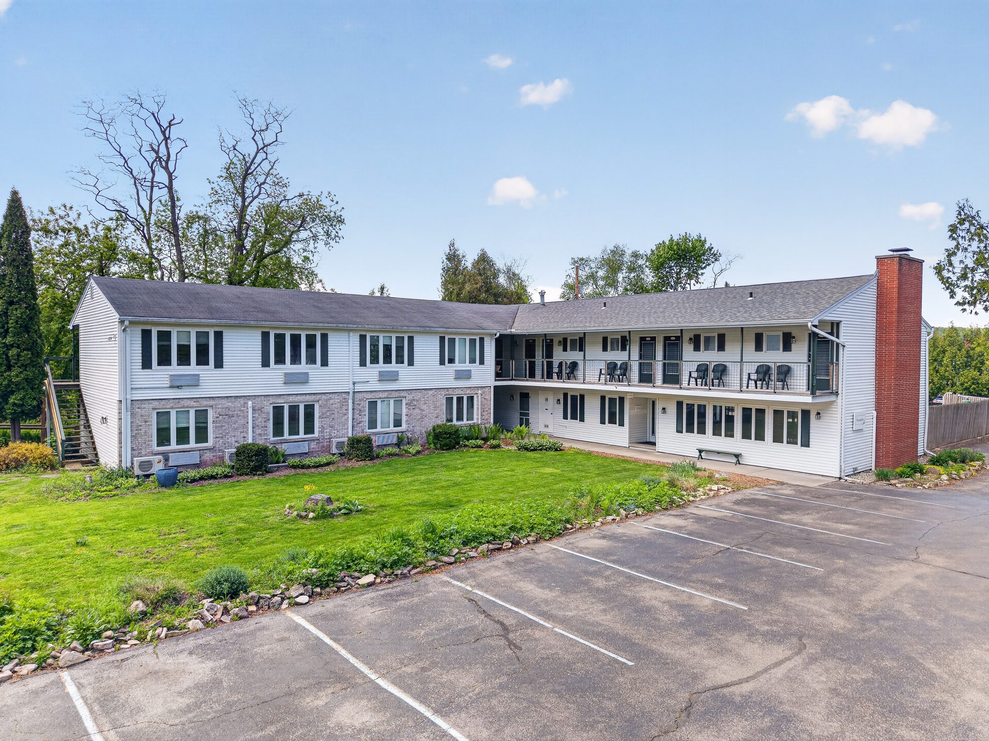 Aerial view of The Wilder Inn and Eagle Harbor, Ephraim WI