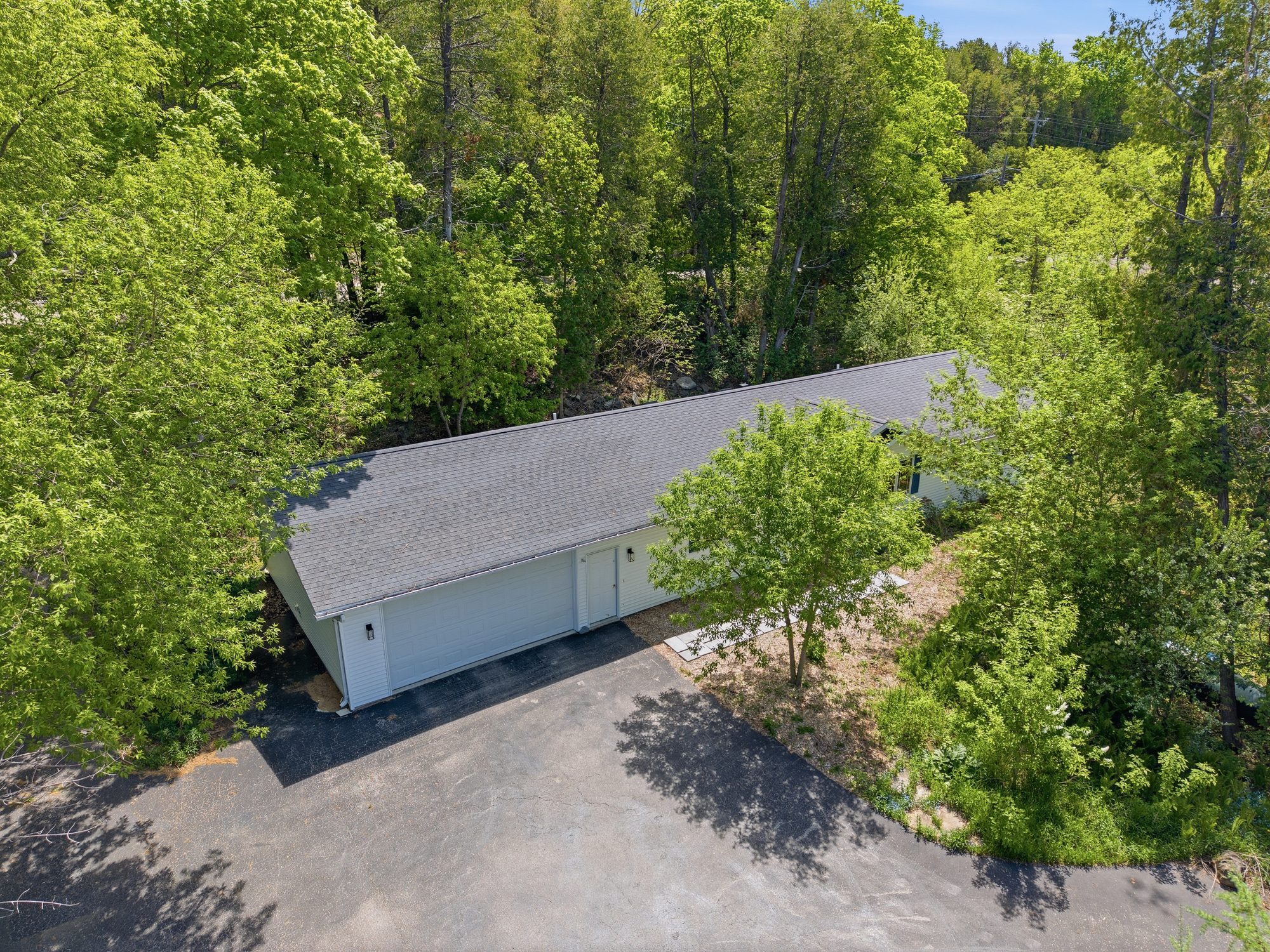 Aerial view of The Wilder Inn and Eagle Harbor, Ephraim WI